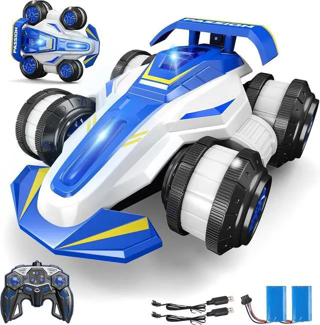 Main image of Upgraded Remote Control Car 360° Spins RC Car 2- in-1 Anti-Gravity RC Racer Wheelie Drift Stunt Car with Lights&Music Birthday Gifts Toys for 6 7 8 9 10 11 12 Year Old Boys
