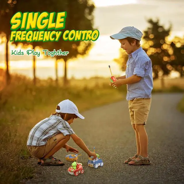 Alt view image 5 of 6 - Yeaye Toddler Remote Control Car, 2 Pack RC Cars for Toddlers 18 Months, Toddler Toys for Kids Age 2 3 4 5 Years Old, Birthday Gift for Boys Girls Age 2-4 Years Old(Blue Red)