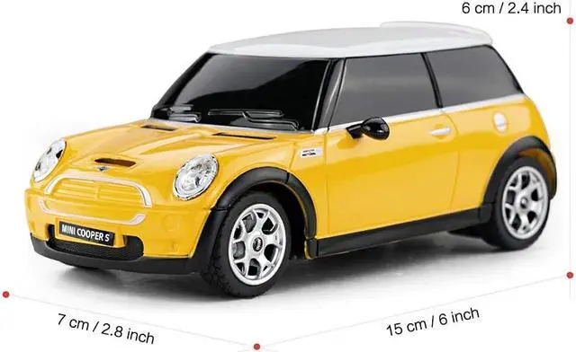 Alt view image 3 of 7 - RASTAR Mini Cooper Model, 1:24 RC Cars Toy Mini Cooper Remote Control Car RC Mini Cooper Car Toy for Kids, Yellow