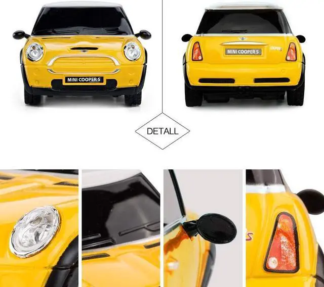 Alt view image 4 of 7 - RASTAR Mini Cooper Model, 1:24 RC Cars Toy Mini Cooper Remote Control Car RC Mini Cooper Car Toy for Kids, Yellow