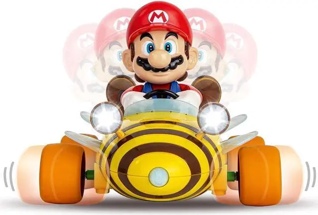 Alt view image 3 of 7 - Carrera 181064 RC Official Licensed Mario Kart Bumble V Mario 1:18 Scale 2.4 GHz Remote Radio Control Car with Rechargeable LiFePO4 Battery - Kids Toys Boys/Girls