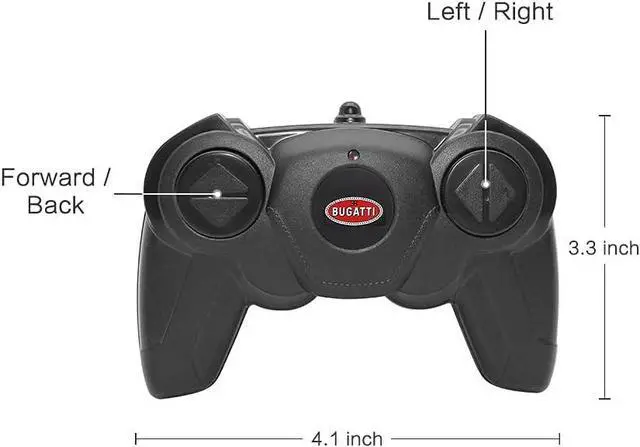 Alt view image 6 of 7 - RASTAR RC Car | 1:24 Bugatti Veyron 16.4 Grand Sport Vitesse Radio Remote Control Racing Toy Car Model Vehicle, Black/Orange