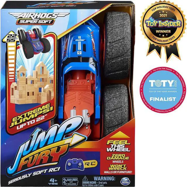 Alt view image 2 of 7 - Air Hogs Super Soft, Jump Fury with Zero-Damage Wheels, Extreme Jumping Remote Control Car, Kids Toys for Kids 4 and up, 1:15 Scale