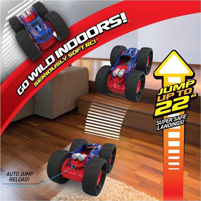 Alt view image 3 of 7 - Air Hogs Super Soft, Jump Fury with Zero-Damage Wheels, Extreme Jumping Remote Control Car, Kids Toys for Kids 4 and up, 1:15 Scale