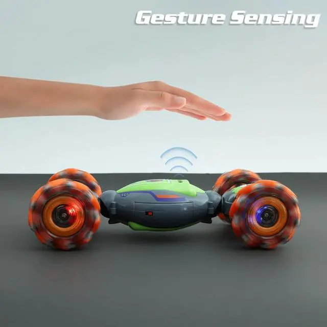 Alt view image 7 of 7 - Gesture Sensing RC Stunt Car for Boys 6-12 Year Old, 4WD Remote Control Car Toys with Lights Music, Best Birthday Gifts for Kids, 2.4Ghz Hand Control Drift Car