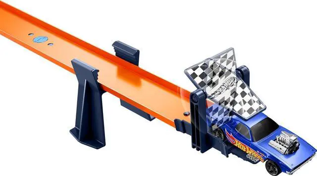 Alt view image 6 of 6 - Hot Wheels Toy Car RC Track Set with 1:64 Scale Remote-Control Vehicle & 30+ Pieces of Race Track to Create Multiple Configurations