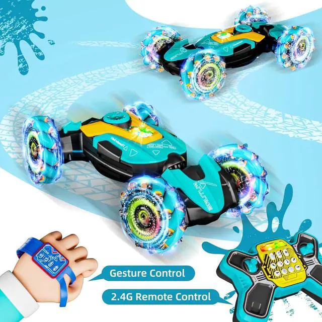 Alt view image 3 of 7 - Gesture Sensing RC Stunt Car Remote Control Car 4WD,360° Rotating,2.4Ghz RC Cars Twist Car with Light & Music Car Toys for Kids Boys Age 4 5 6 7 8 9 10 11 12 Years Old