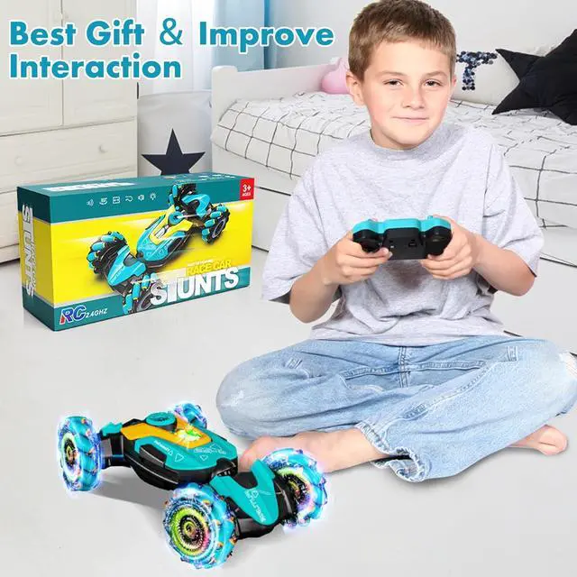 Alt view image 7 of 7 - Gesture Sensing RC Stunt Car Remote Control Car 4WD,360° Rotating,2.4Ghz RC Cars Twist Car with Light & Music Car Toys for Kids Boys Age 4 5 6 7 8 9 10 11 12 Years Old