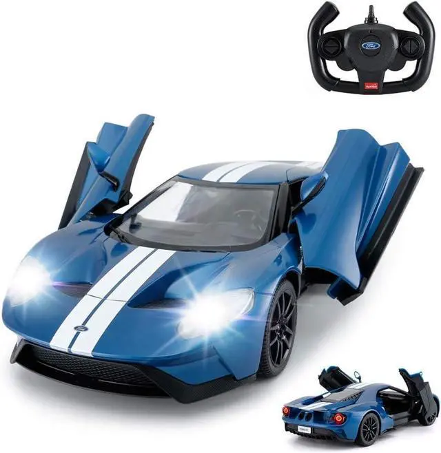 Main image of RASTAR RC Car | 1/14 Ford GT Remote Control RC Race Toy Car for Kids, Open Doors by Manual, Blue (2.4GHz)