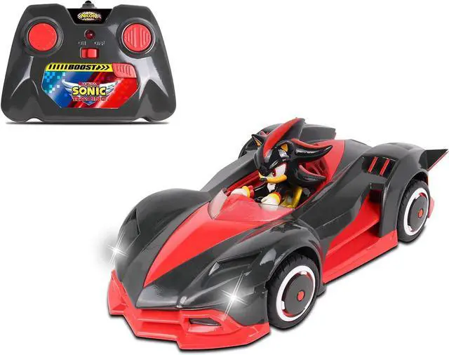 Main image of NKOK Team Sonic Racing 2.4GHz Radio Control Toy Car with Turbo Boost - Shadow The Hedgehog 602, Red, Turbo Boost Feature, Features Working Lights, for Ages 6 and up