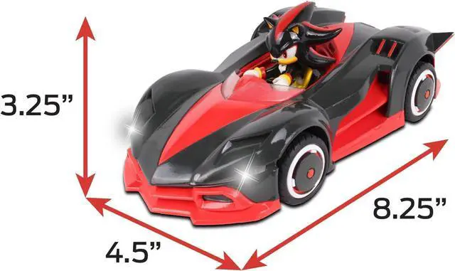 Alt view image 5 of 5 - NKOK Team Sonic Racing 2.4GHz Radio Control Toy Car with Turbo Boost - Shadow The Hedgehog 602, Red, Turbo Boost Feature, Features Working Lights, for Ages 6 and up