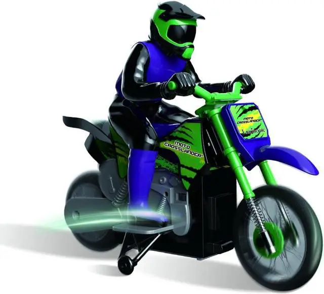 Alt view image 2 of 7 - Lexibook RC18, Crosslander radio road motorcycle, up to 12km/h, perfect balance, light effects, crazy skids, fast acceleration, ergonomic remote control, rechargeable