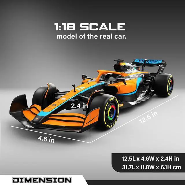 Alt view image 2 of 7 - Authentic Licensed 1:18 McLaren F1 MCL36 Remote Control Car - F1 Collection RC car Series for Kids and Adults - 2.4GHz RC Car for Gift (1:18 McLaren F1 MCL36)