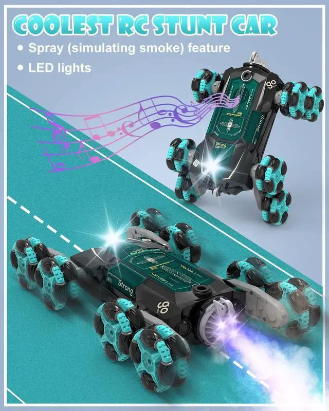 Alt view image 3 of 7 - ATHLERIA 8WD Gesture Sensing Rc Stunt Car Toys for Boy Age 8-13,Hand Remote Control Car,Coolest Christmas Birthday Present Ideas for Boys Girls Kids Teens Age 8 9 10 11 12 13+ Year,Racing Drift Car