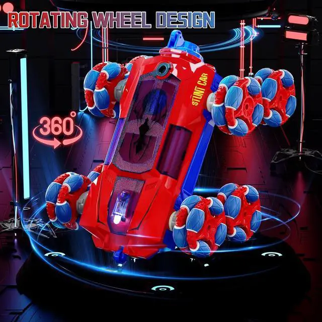 Alt view image 5 of 7 - 8WD Gesture Sensing RC Stunt Car, 2.4Ghz Hand Remote Control Car Toys for Boys Age 8-13 13+ Year Old with Spray & Light & Sound, Rotation Remote Control Car for Christmas Birthday Gifts, Spider