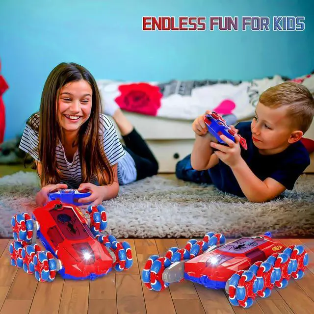 Alt view image 7 of 7 - 8WD Gesture Sensing RC Stunt Car, 2.4Ghz Hand Remote Control Car Toys for Boys Age 8-13 13+ Year Old with Spray & Light & Sound, Rotation Remote Control Car for Christmas Birthday Gifts, Spider