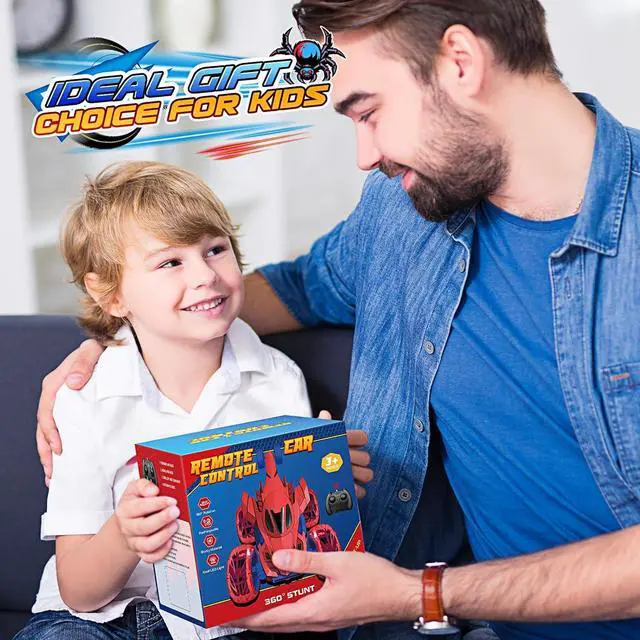 Alt view image 7 of 7 - Spider Remote Control Car RC Car Toys for Boys 3 4 5 6 7 8 9 10 Year Old,360° Fast Stunt RC Cars with 4WD Wheel Lights,Fun Spider Toys Birthday Gifts Chritmas Stuffer for Kids Boys Age 3-5 4-6 5-7 6-8