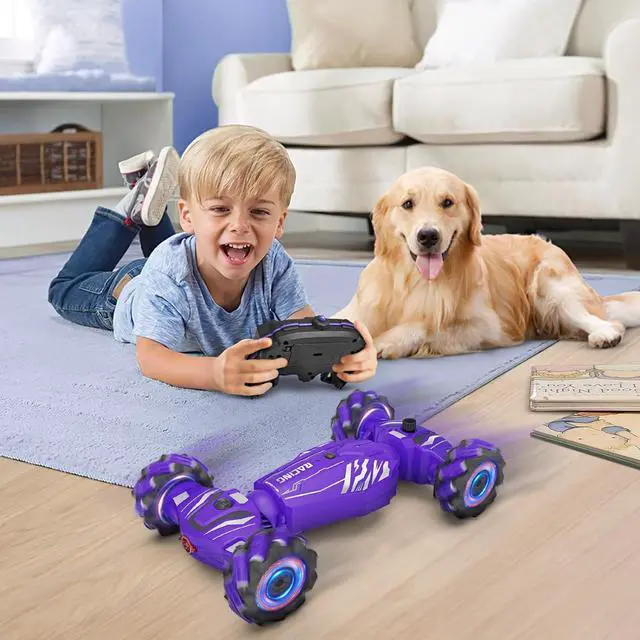 Alt view image 6 of 6 - Dysaim Gesture Sensing RC Stunt Car, Toys for Boys Girls Age 6-12, 4WD Remote Control Car 360° Rotate Transform Drift RC Cars with Lights Music Sprayer, 2.4Ghz Hand Controlled Car Birthday Xmas Gifts