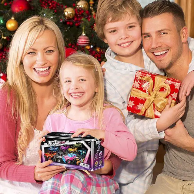 Alt view image 6 of 6 - Remote Control Car- RC Truck Car with DIY Stickers and Doll for Kids Girls Birthday, 1:20 Scale RC Truck Full Functions Creative Racing Car for Toddlers Kids Indoor Outdoor Games, Pink