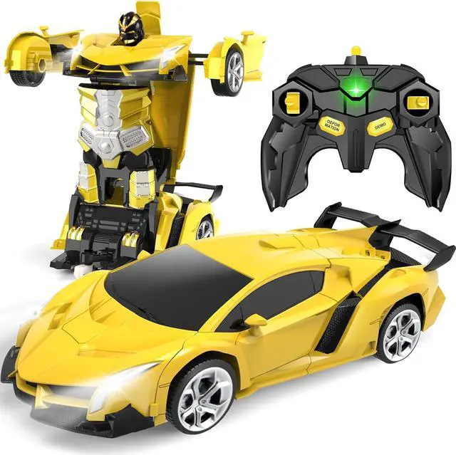 Main image of YOTOY Remote Control Car Toys - Transform RC Cars for Kids, One Button Transformation, 360 Degree Rotating Drifting, 2.4Ghz & 1:18 Scale, Gift for Kids Age 4 5 6 Years Old Boys and Girls