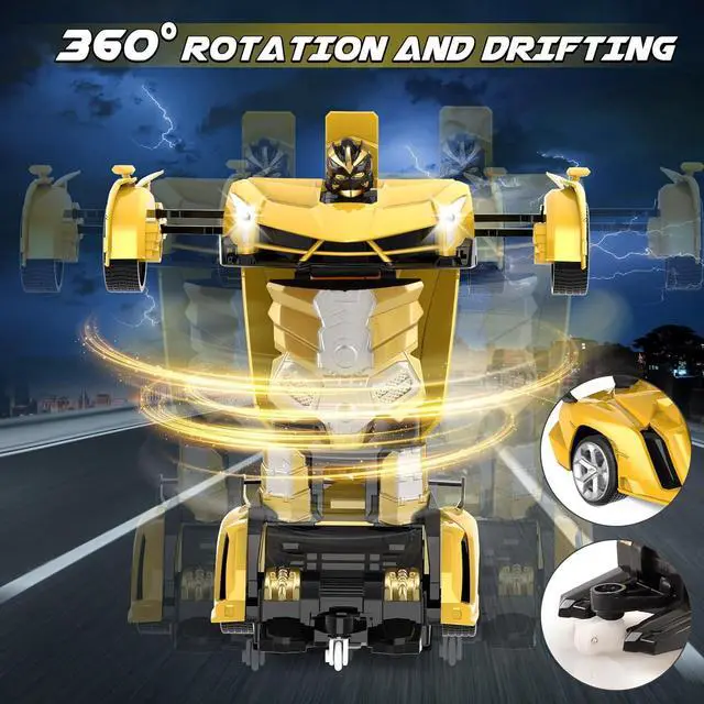 Alt view image 4 of 7 - YOTOY Remote Control Car Toys - Transform RC Cars for Kids, One Button Transformation, 360 Degree Rotating Drifting, 2.4Ghz & 1:18 Scale, Gift for Kids Age 4 5 6 Years Old Boys and Girls