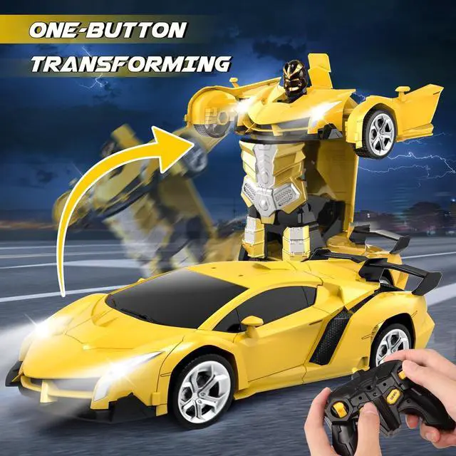 Alt view image 3 of 7 - YOTOY Remote Control Car Toys - Transform RC Cars for Kids, One Button Transformation, 360 Degree Rotating Drifting, 2.4Ghz & 1:18 Scale, Gift for Kids Age 4 5 6 Years Old Boys and Girls