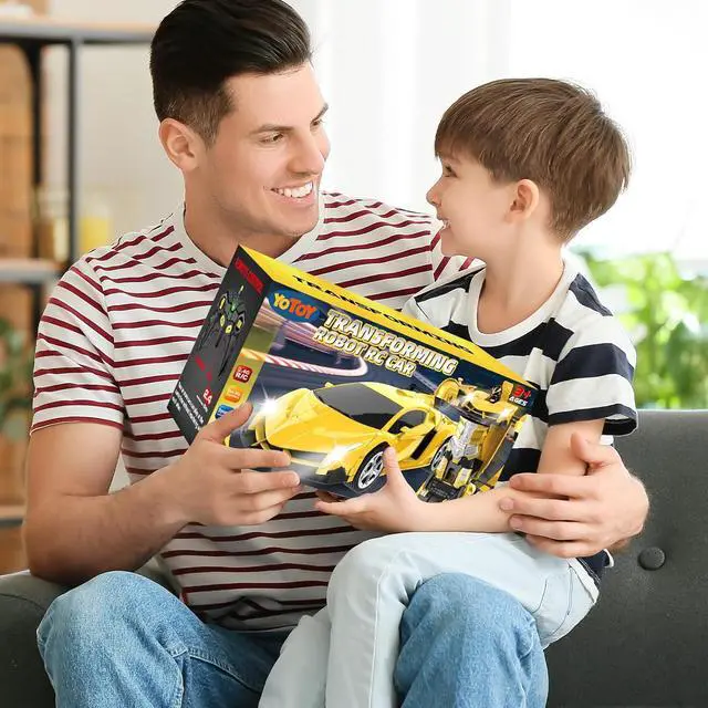 Alt view image 7 of 7 - YOTOY Remote Control Car Toys - Transform RC Cars for Kids, One Button Transformation, 360 Degree Rotating Drifting, 2.4Ghz & 1:18 Scale, Gift for Kids Age 4 5 6 Years Old Boys and Girls