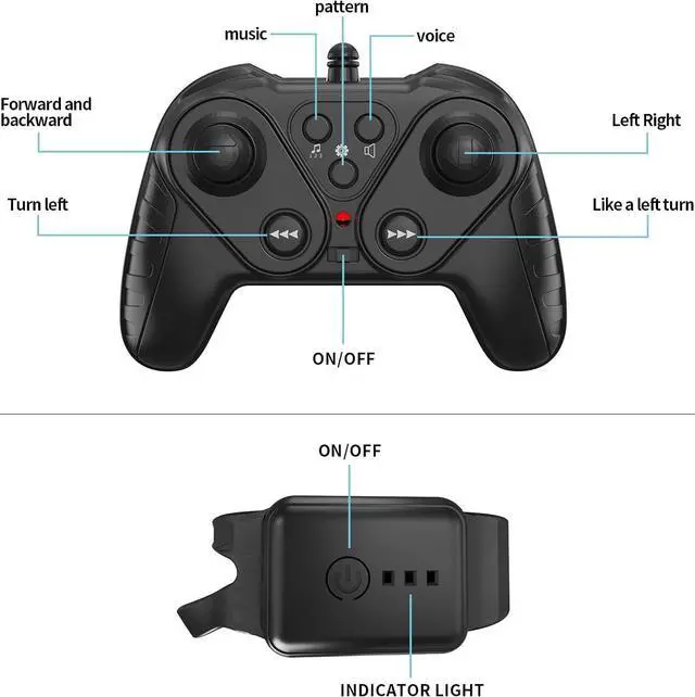 Alt view image 4 of 7 - RC car Gesture Remote Control car 360 ° Rotating Manual Control car Birthday Gift for Children Aged 3-12 with Lights and Music