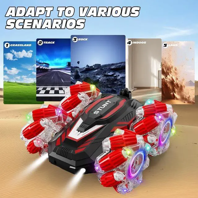 Alt view image 5 of 7 - RC car Gesture Remote Control car 360 ° Rotating Manual Control car Birthday Gift for Children Aged 3-12 with Lights and Music