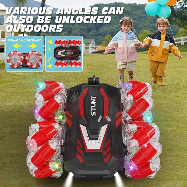 Alt view image 7 of 7 - RC car Gesture Remote Control car 360 ° Rotating Manual Control car Birthday Gift for Children Aged 3-12 with Lights and Music