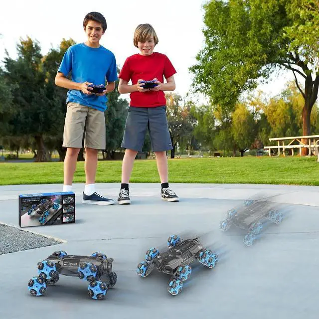 Alt view image 7 of 7 - 8WD Gesture Sensing Stunt RC Cars - 2.4Ghz 360° Rotation Remote Control Car with Spray, Light & Sound, Transform Drift Climbing Racing Vehicle, Birthday Toys for Ages 8-13 Boys Girls