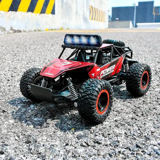 Alt view image 7 of 7 - BEZGAR TB141 RC Cars -1:14 Rc Cars for Boys Age 4-7 with Two Rechargeable Batteries, Fast Rc Monster Truck for Kids & Adults, All Terrains Remote Control Car for Boys 8-12 with LED Headlight (Red)