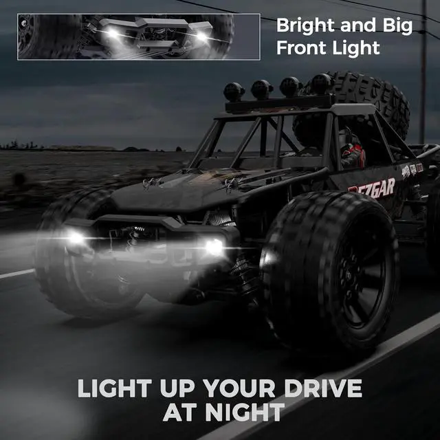 Alt view image 4 of 7 - BEZGAR HB101 1:10 Scale Beginner RC Truck, 4WD High Speed 48km/h All Terrains RC Car Off Road Waterproof RC Buggy Toys for Boys Kids and Adults