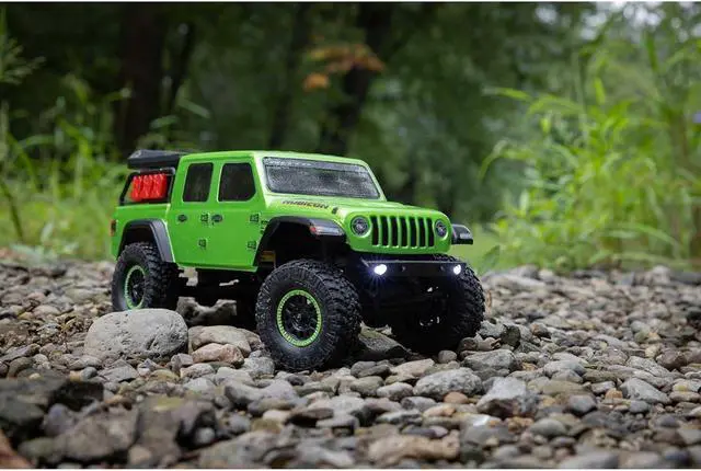 Alt view image 4 of 7 - Axial RC Truck SCX24 Jeep Gladiator 4 Wheel Drive Rock Crawler Brushed RTR Nothing Needed to Complete Ready-to-Run Green AXI00005V2T3, Remote Control Car, RC Car, RC Crawler