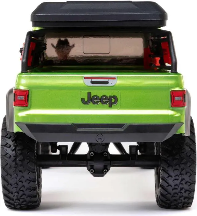 Alt view image 5 of 7 - Axial RC Truck SCX24 Jeep Gladiator 4 Wheel Drive Rock Crawler Brushed RTR Nothing Needed to Complete Ready-to-Run Green AXI00005V2T3, Remote Control Car, RC Car, RC Crawler