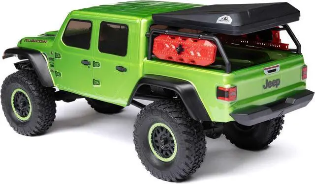Alt view image 6 of 7 - Axial RC Truck SCX24 Jeep Gladiator 4 Wheel Drive Rock Crawler Brushed RTR Nothing Needed to Complete Ready-to-Run Green AXI00005V2T3, Remote Control Car, RC Car, RC Crawler