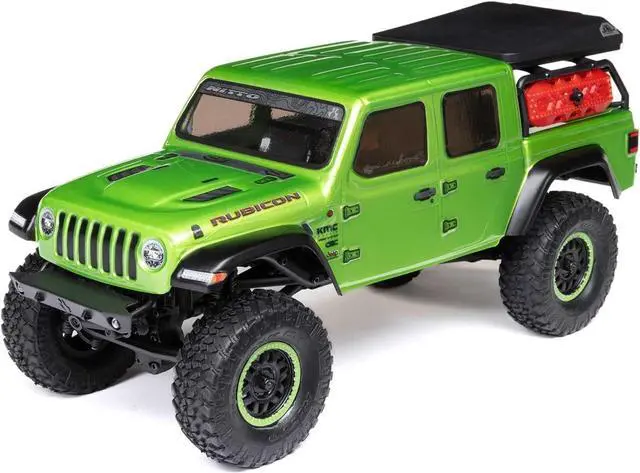 Alt view image 7 of 7 - Axial RC Truck SCX24 Jeep Gladiator 4 Wheel Drive Rock Crawler Brushed RTR Nothing Needed to Complete Ready-to-Run Green AXI00005V2T3, Remote Control Car, RC Car, RC Crawler