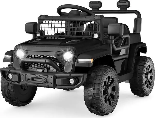 Main image of Best Choice Products 6V Kids Ride On Toy, Mini Truck, Electric Play Car w/Parent Remote Control, 4-Wheel Suspension, LED Lights, 2 Speeds, Functional Horn, 3.1MPH Max Speed - Black