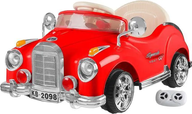 Main image of Kids Ride On Car with Remote Control ? Classic Sports Car for Kids 6V Battery Powered Ride On Toys with Sound for Ages 3 ? 6 by Lil? Rider (Red)