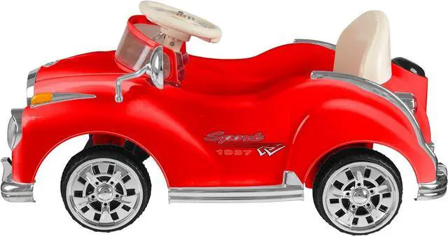 Alt view image 5 of 7 - Kids Ride On Car with Remote Control ? Classic Sports Car for Kids 6V Battery Powered Ride On Toys with Sound for Ages 3 ? 6 by Lil? Rider (Red)