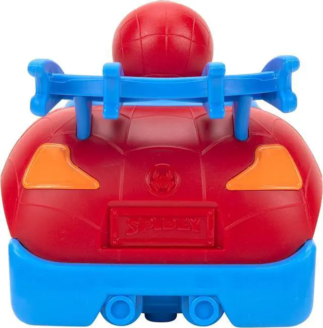 Alt view image 4 of 7 - Marvel Spidey and His Amazing Friends Web Crawler RC - Remote-Controlled Vehicle - Features Built-in Super Hero with 4 Controller Functions, Blue & Red