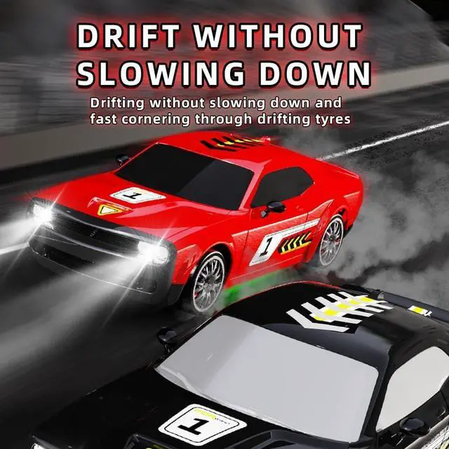 Alt view image 2 of 6 - Remote Control Car for Boys Girls Kids, 1:20 4WD RC Drift Car with LED Lights, 20KPH Hight Speed Proportional Throttle Racing Cars for Drift and Race, Children's Gifts and Toys