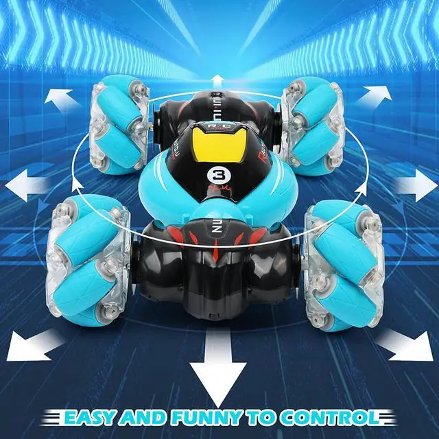 Alt view image 2 of 7 - DDAI RC Cars Gesture Sensing Stunt Car - Best Gifts for Boys 6-12 Year Old 360° Rotating 4WD Remote Control Transform 2.4Ghz Hand Controlled Car Birthday Presents for Kids Age 7 8 9 10 11 yr
