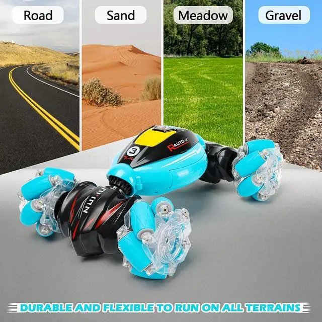 Alt view image 4 of 7 - DDAI RC Cars Gesture Sensing Stunt Car - Best Gifts for Boys 6-12 Year Old 360° Rotating 4WD Remote Control Transform 2.4Ghz Hand Controlled Car Birthday Presents for Kids Age 7 8 9 10 11 yr
