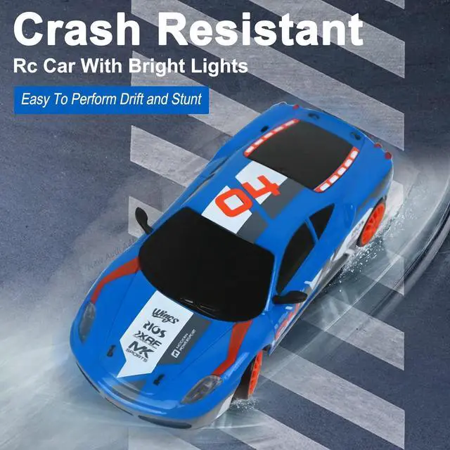 Alt view image 4 of 6 - RC Drift Car Remote Control Car 2.4GHz 1:24 Scale 4WD 15KM/H High Speed Model Vehicle LED Lights Drifting Tire Racing Sport Toy Car for Adult Boys Girls Kids Gift 2Pcs Rechargeable Batterie