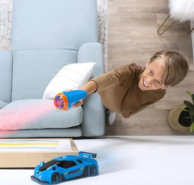 Alt view image 3 of 7 - Air Hogs, Zero Gravity Light, Light-Guided Wall Racer, Wall Climbing Race Car,Blue