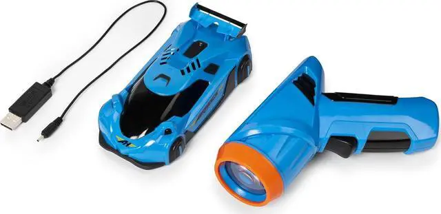 Alt view image 4 of 7 - Air Hogs, Zero Gravity Light, Light-Guided Wall Racer, Wall Climbing Race Car,Blue