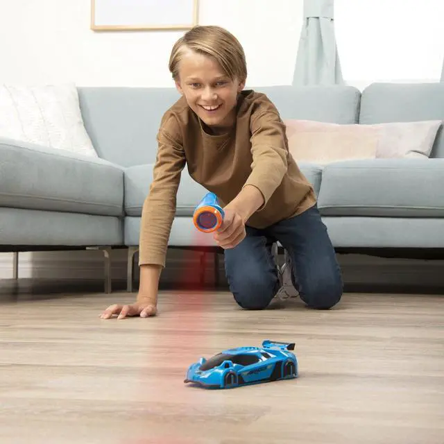 Alt view image 6 of 7 - Air Hogs, Zero Gravity Light, Light-Guided Wall Racer, Wall Climbing Race Car,Blue