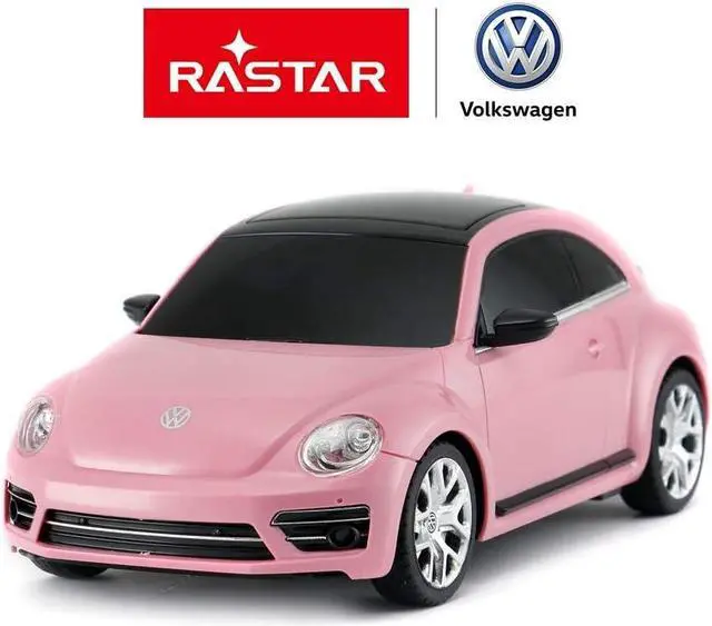 Alt view image 2 of 7 - RASTAR Beetle Remote Control Car, 1:24 Scale Beetle RC Toy Car for Kids, Pink Beetle