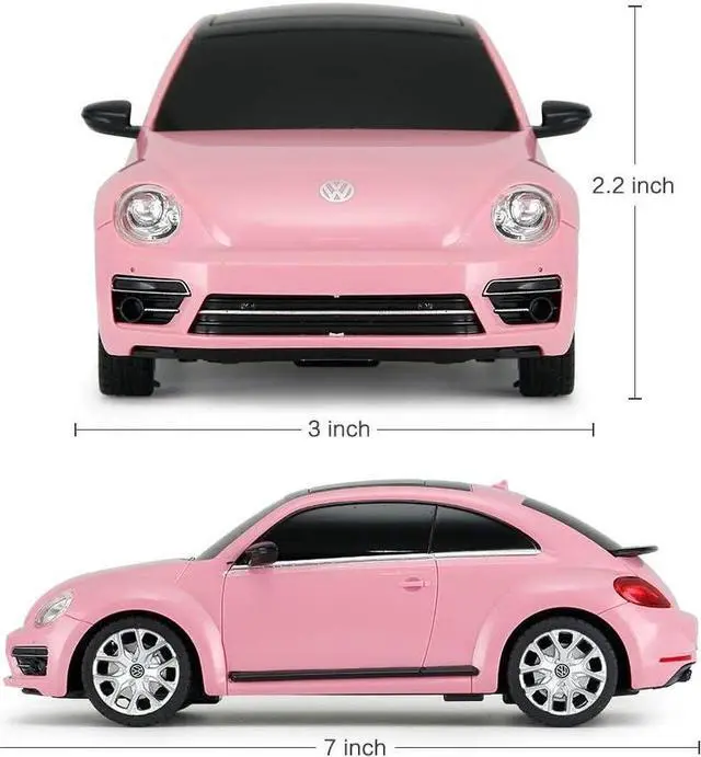 Alt view image 3 of 7 - RASTAR Beetle Remote Control Car, 1:24 Scale Beetle RC Toy Car for Kids, Pink Beetle